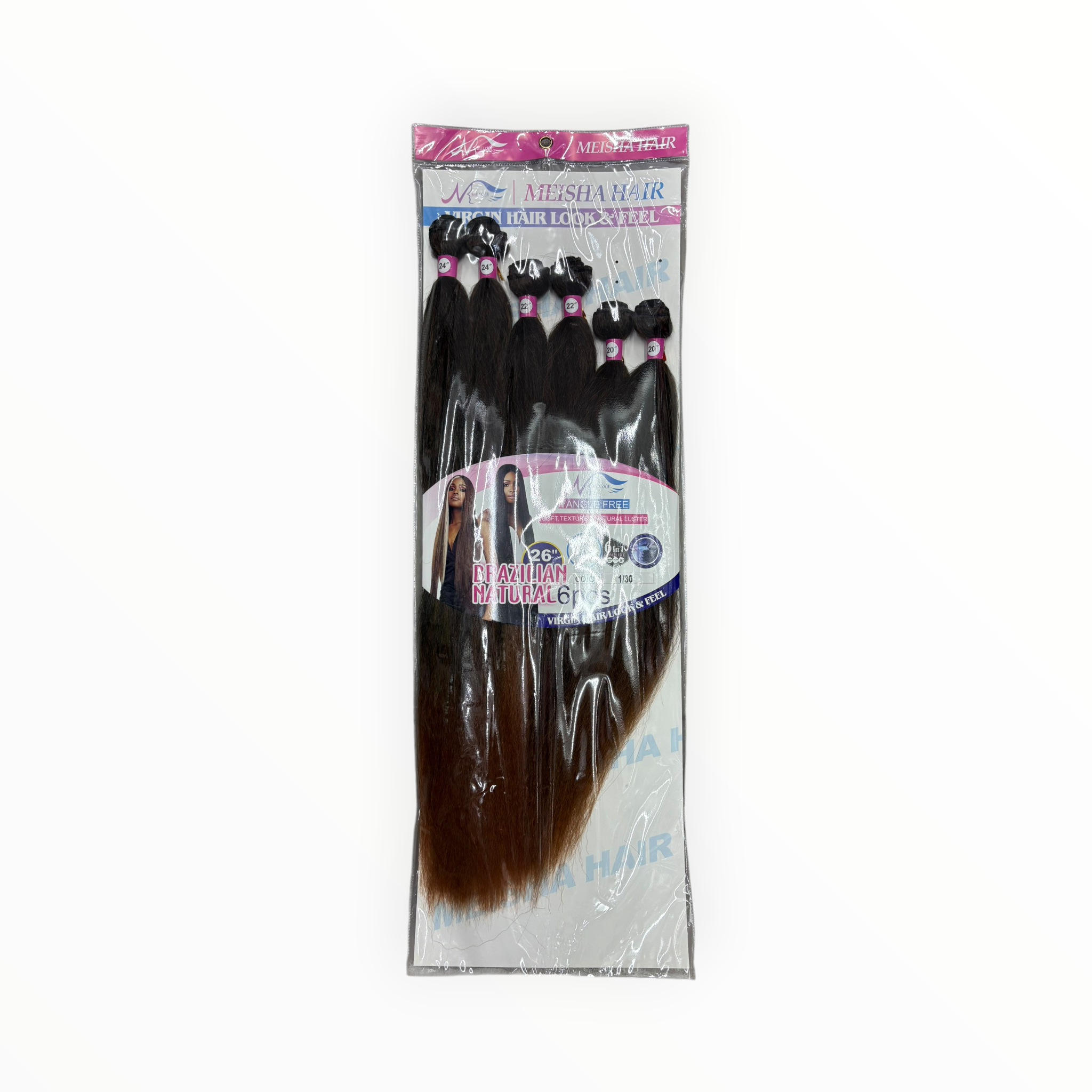 Meisha Hair Brazilian Natural Hair Extensions 26 Inch