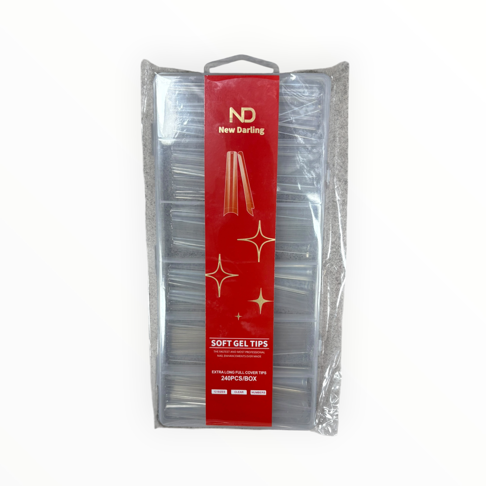 New Darling Soft Gel Tips 240PCS Red Pack