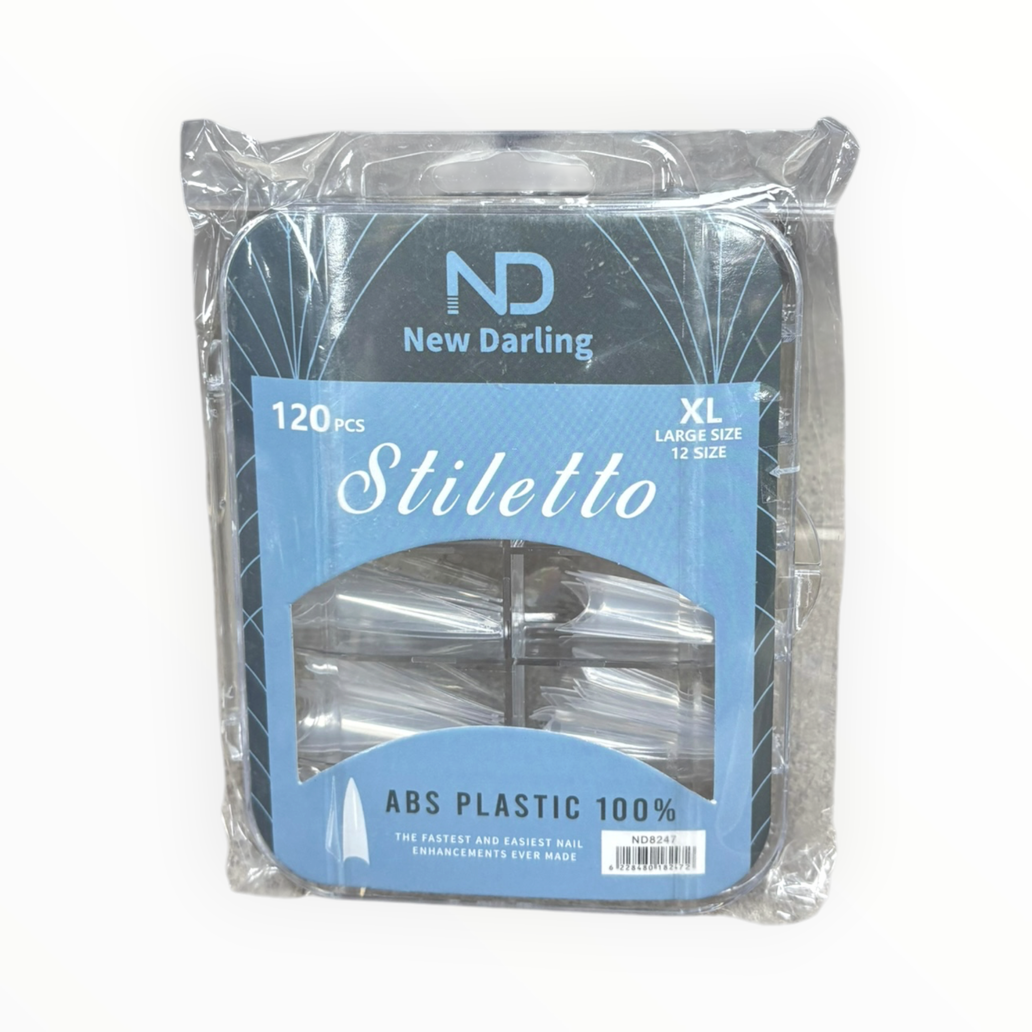 New Darling Stiletto Nail Tips XL 120PCS Clear Pack 2