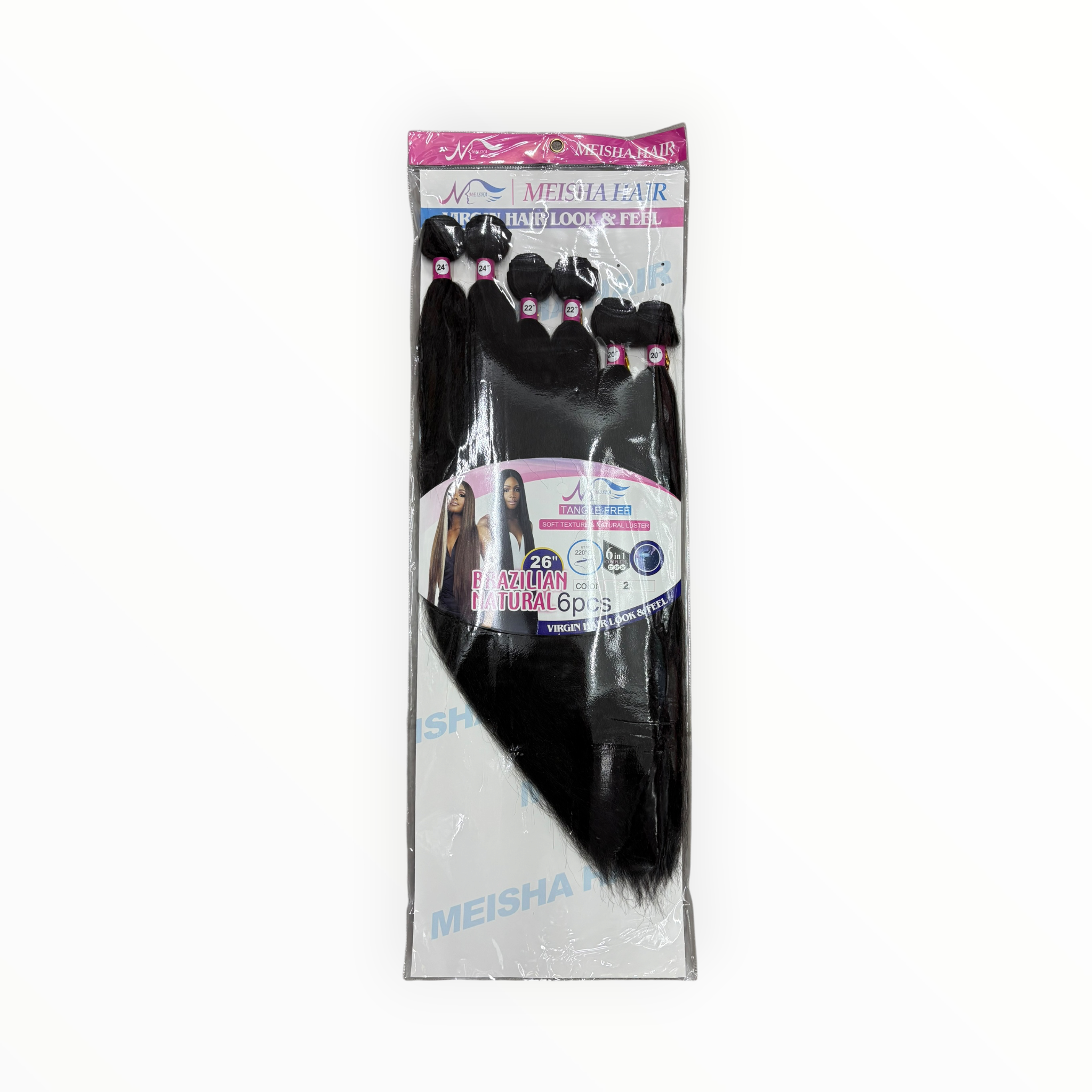 Meisha Hair Brazilian Natural Hair Extensions 26 Inch