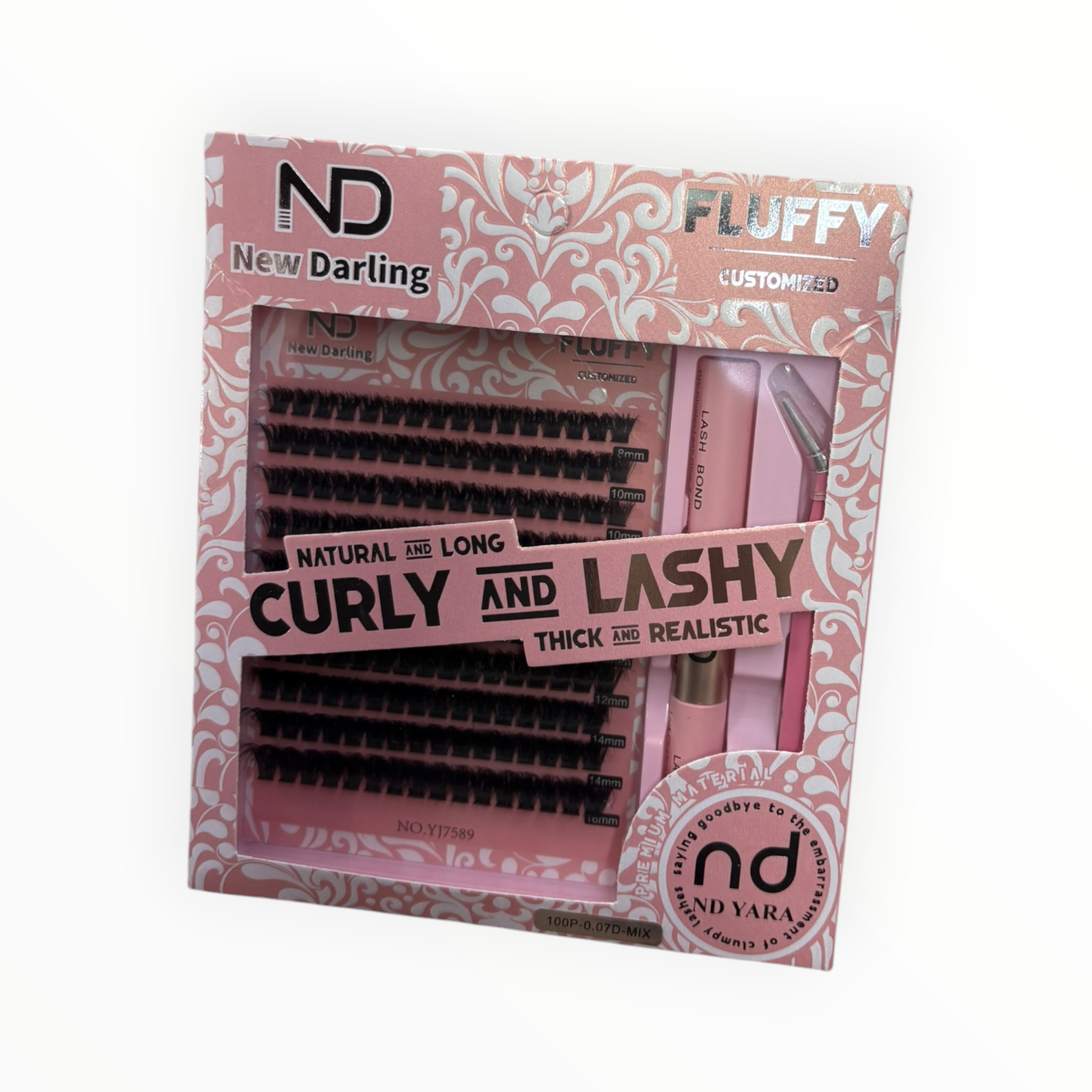 New Darling Fluffy Customized Curly and Lashy Cluster Lash Kit – 60P 0.07D Mix – Image 007