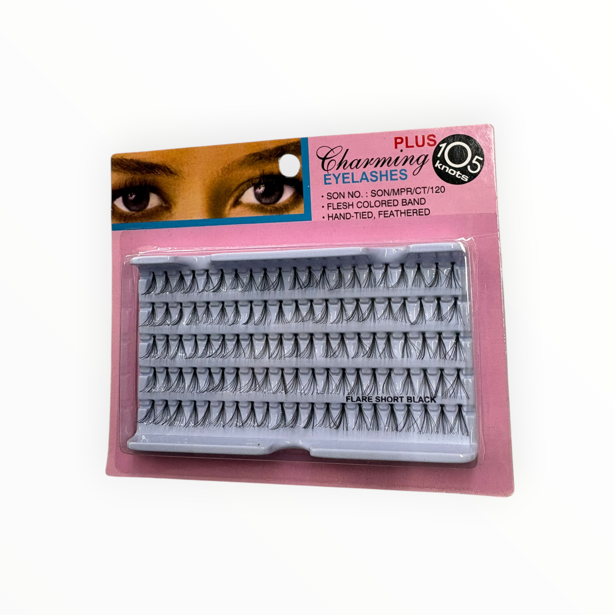Charming Eyelashes Plus Individual Lash Knots – Flare Short Black