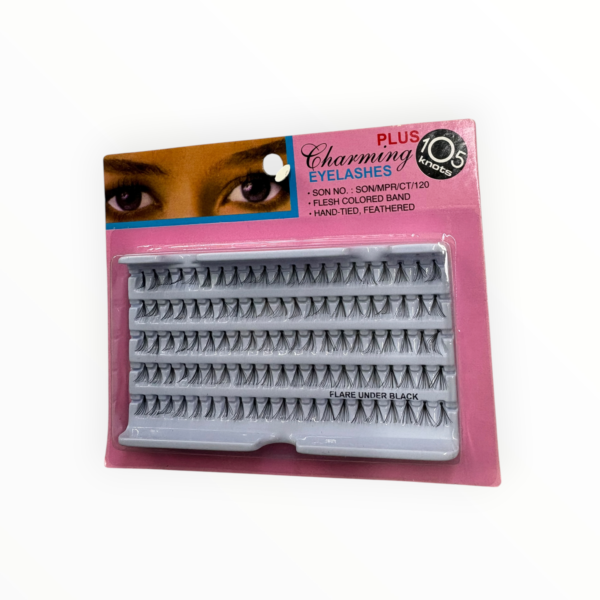 Charming Eyelashes Plus Individual Lash Knots – Flare Under Black