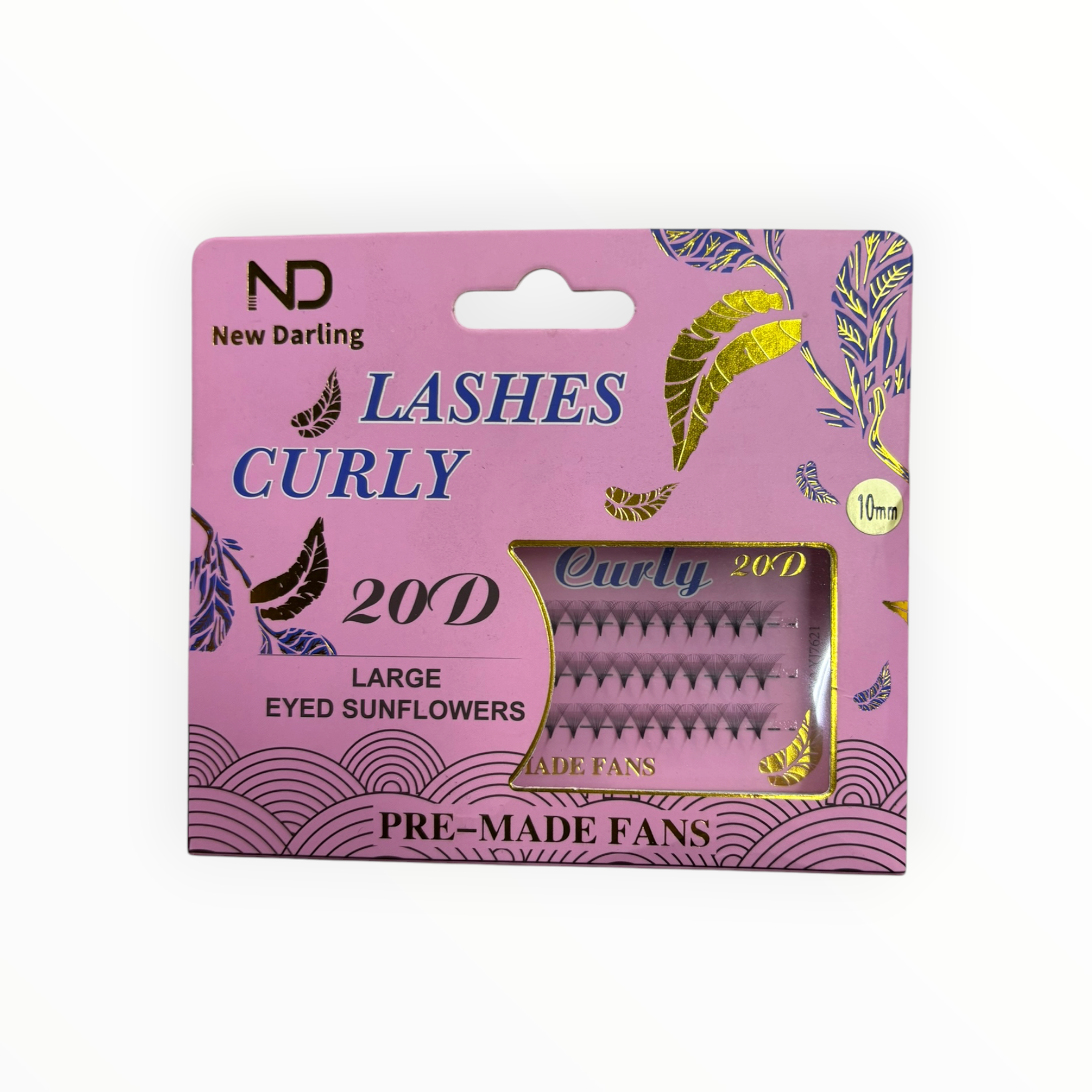 New Darling Curly 20D Pre-Made Fans – 10mm