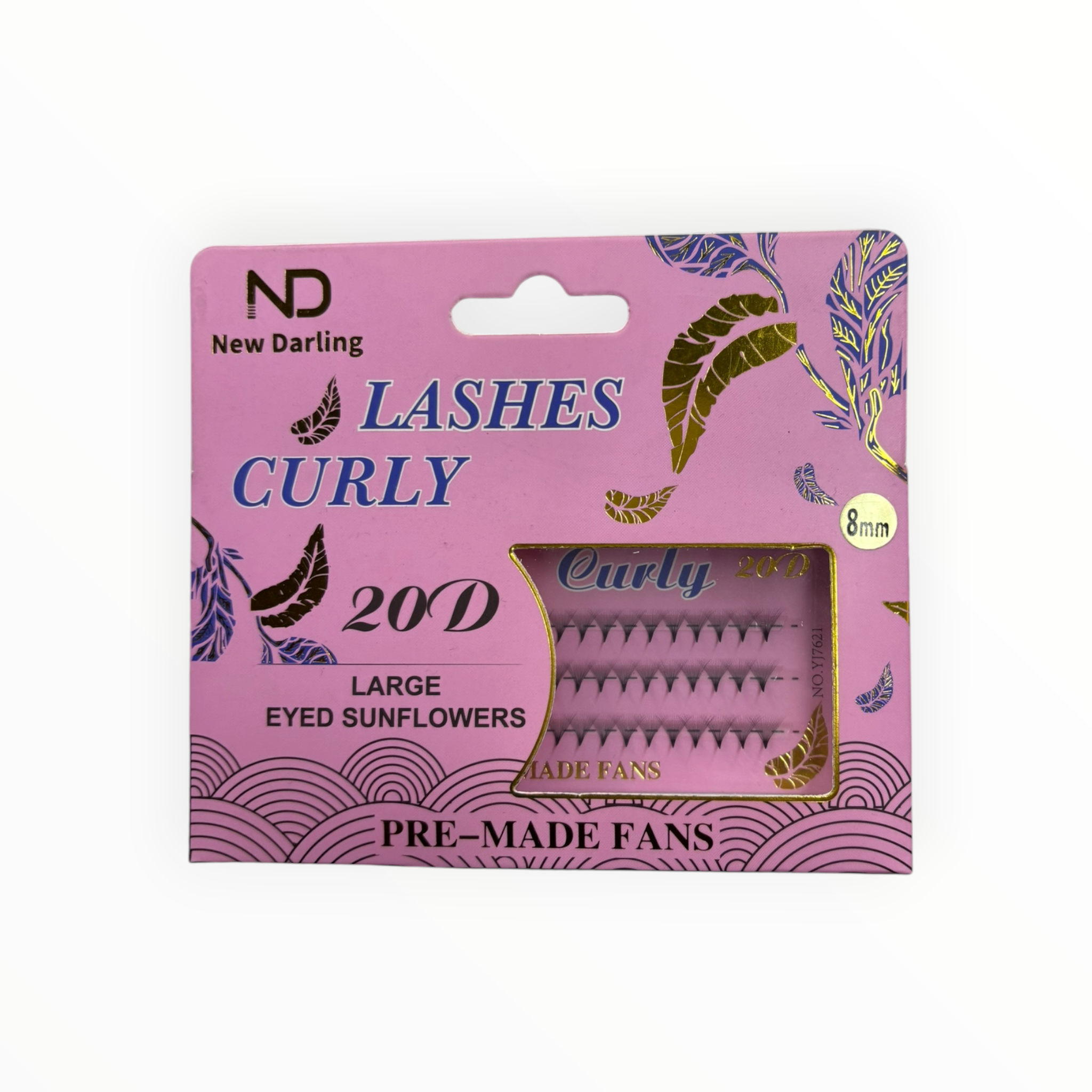 New Darling Curly 20D Pre-Made Fans – 8mm