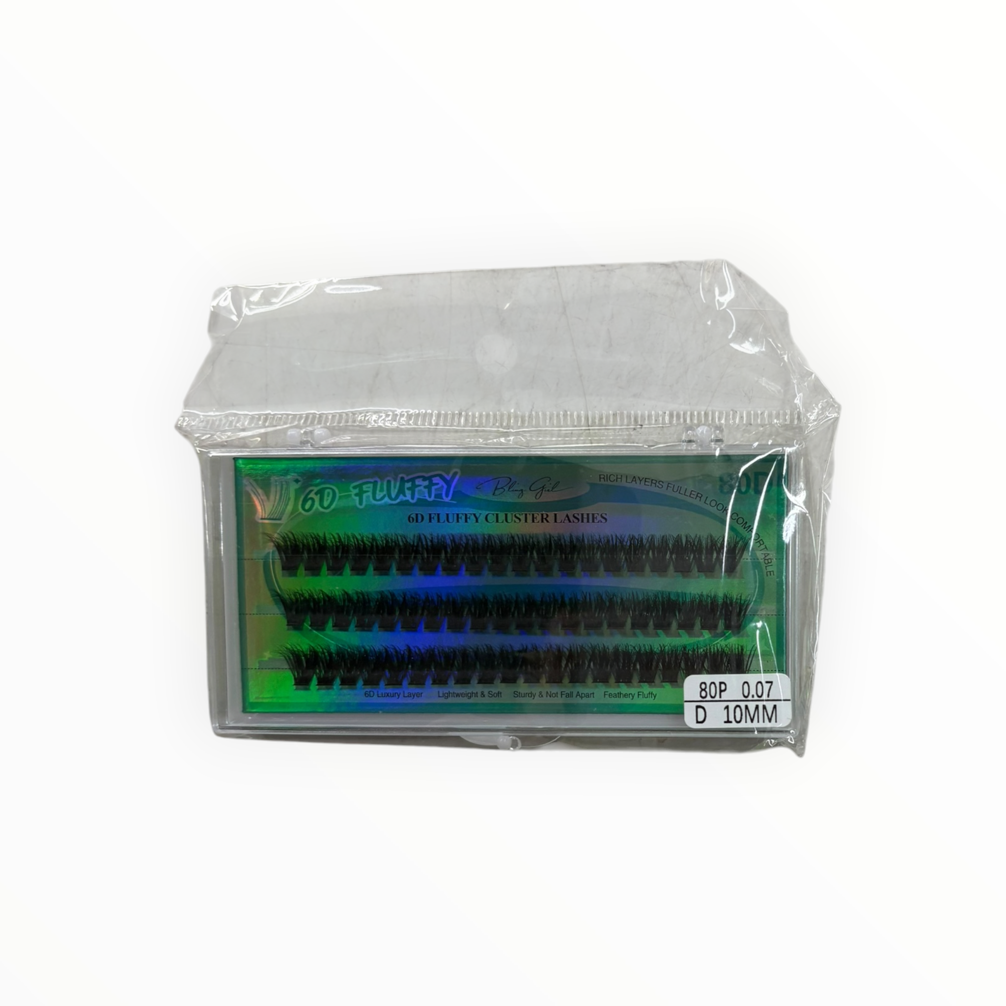 Bling Girl 6D Fluffy Cluster Lashes – 80P / 0.07 / D / 10mm
