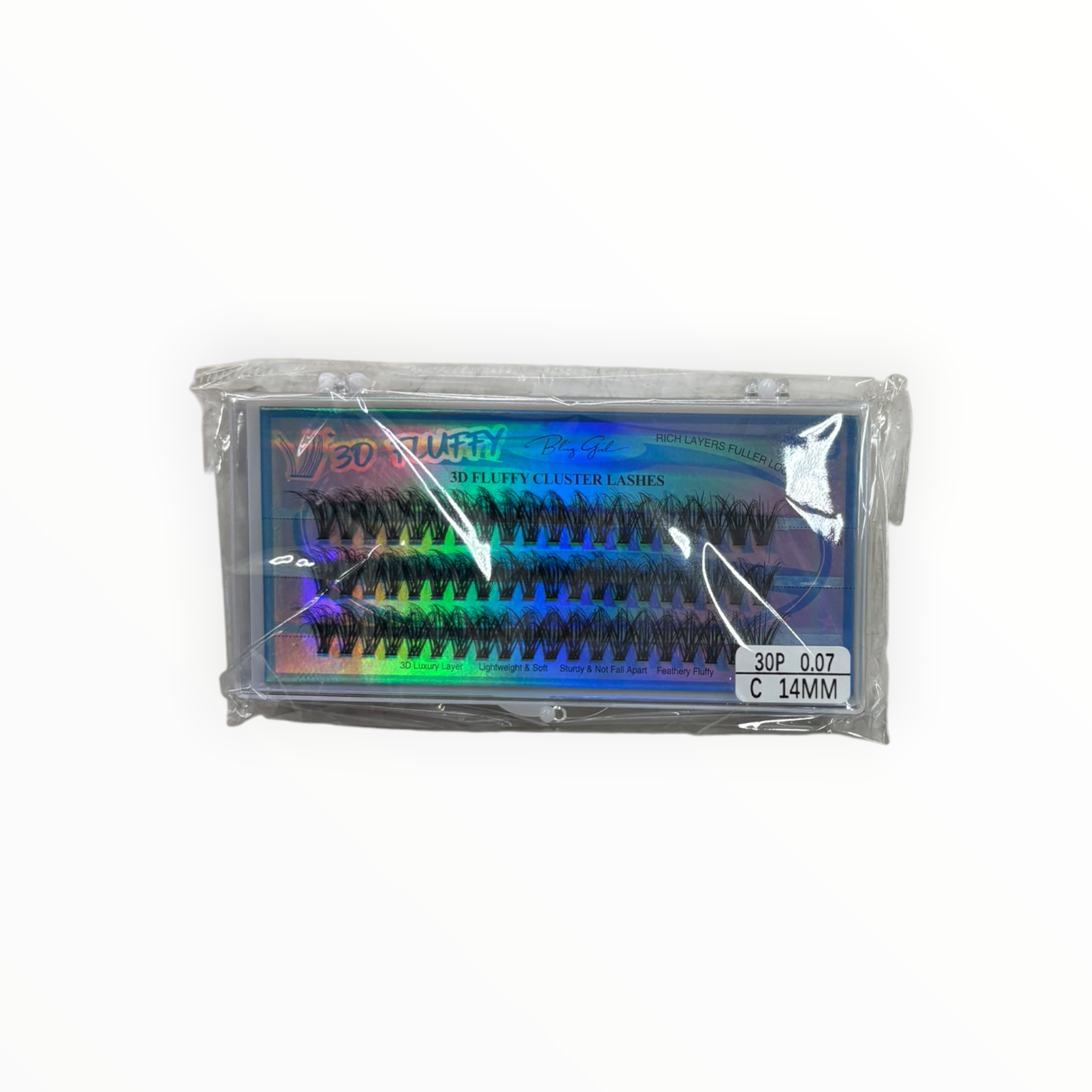 Bling Girl 3D Fluffy Cluster Lashes – 30P / 0.07 / C / 14mm
