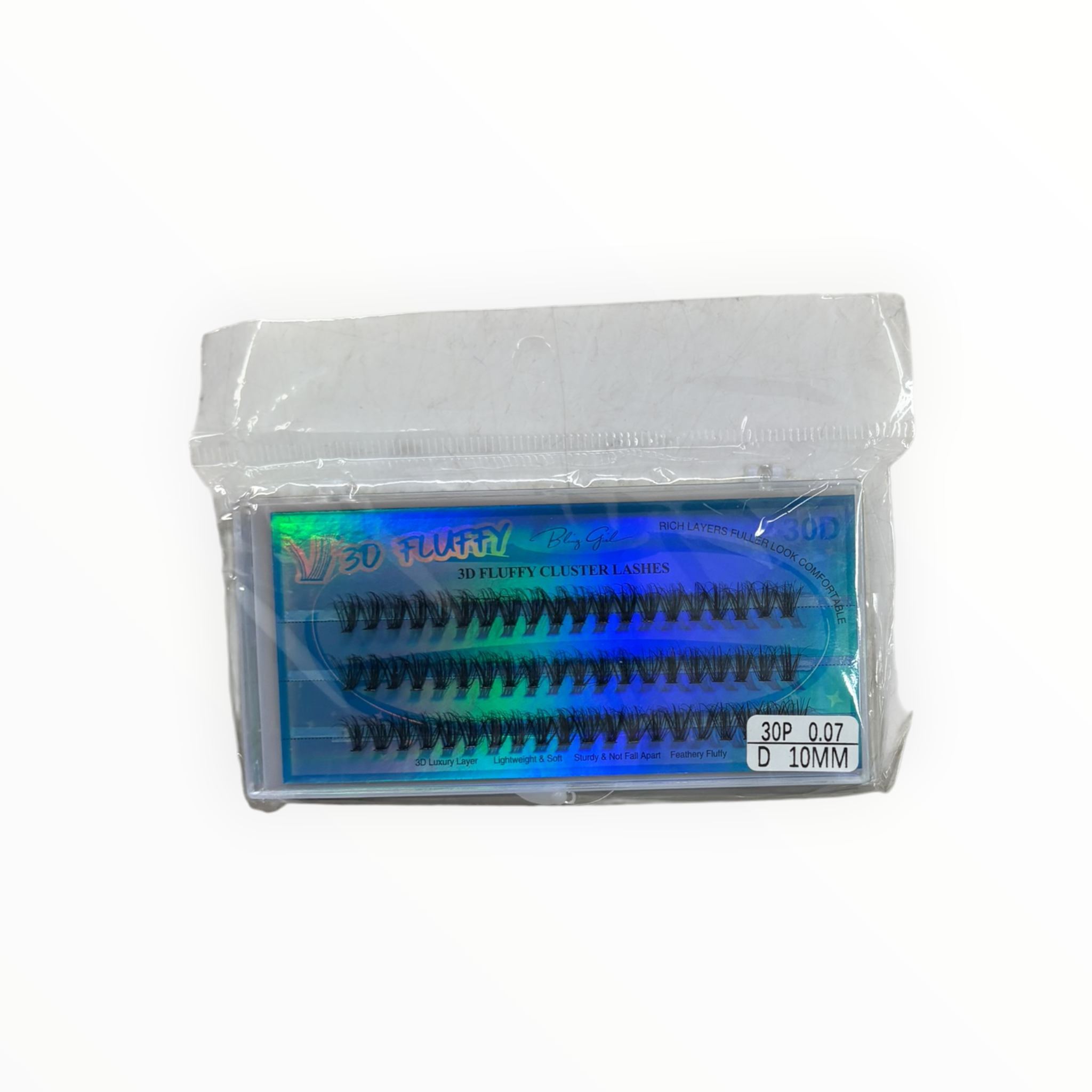 Bling Girl 3D Fluffy Cluster Lashes – 30P / 0.07 / D / 10mm