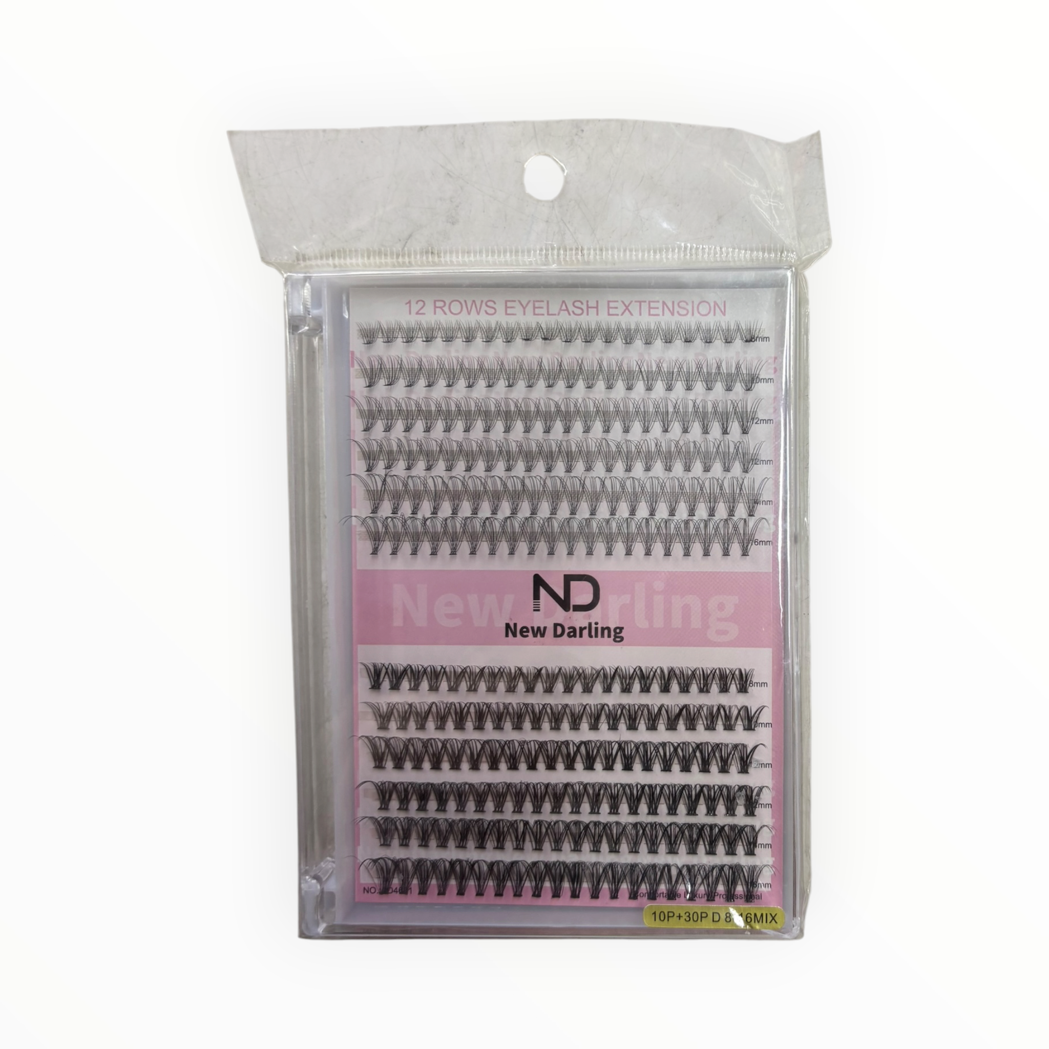 New Darling 12 Rows Mixed-Length Lash Extension – 10P+30P / D / 8-16mm Mix
