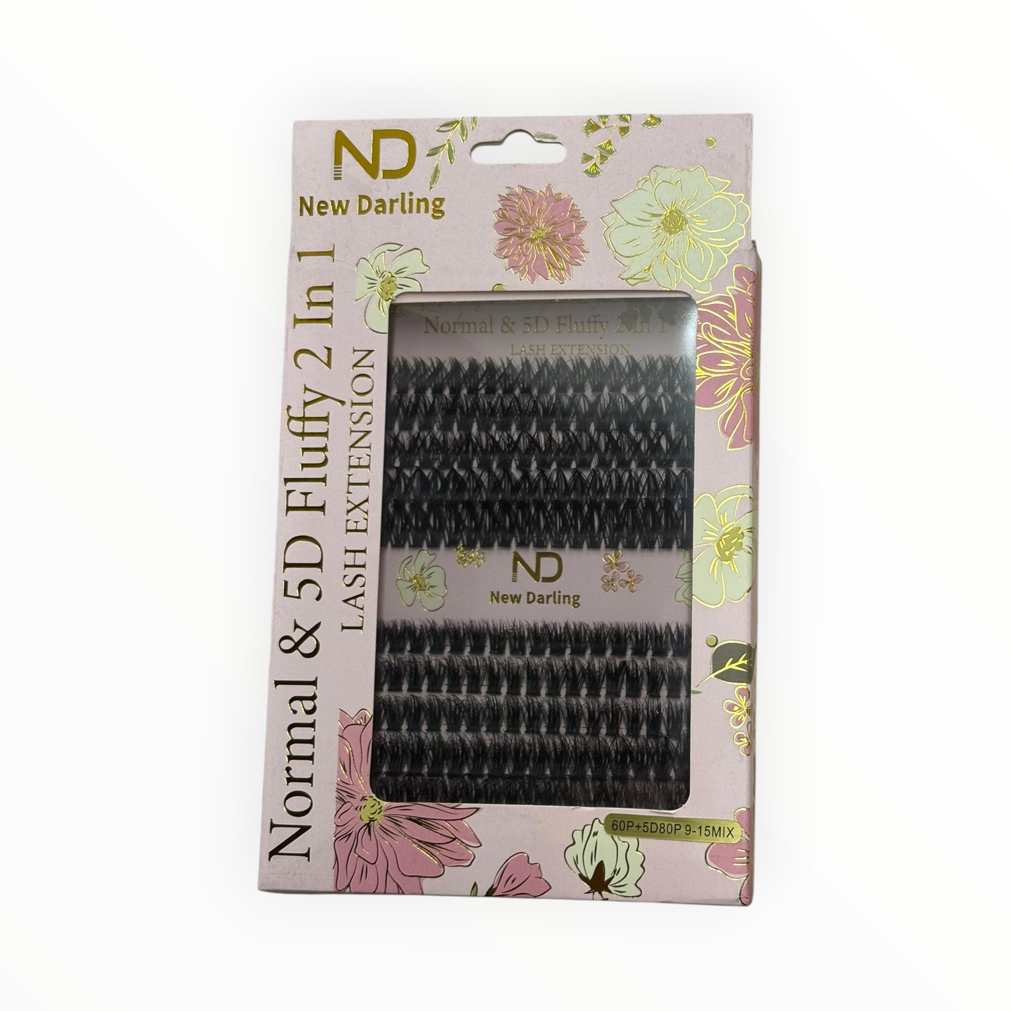 New Darling Normal & 5D Fluffy 2-in-1 Lash Extension – 60P+5D80P / 9-15mm Mix