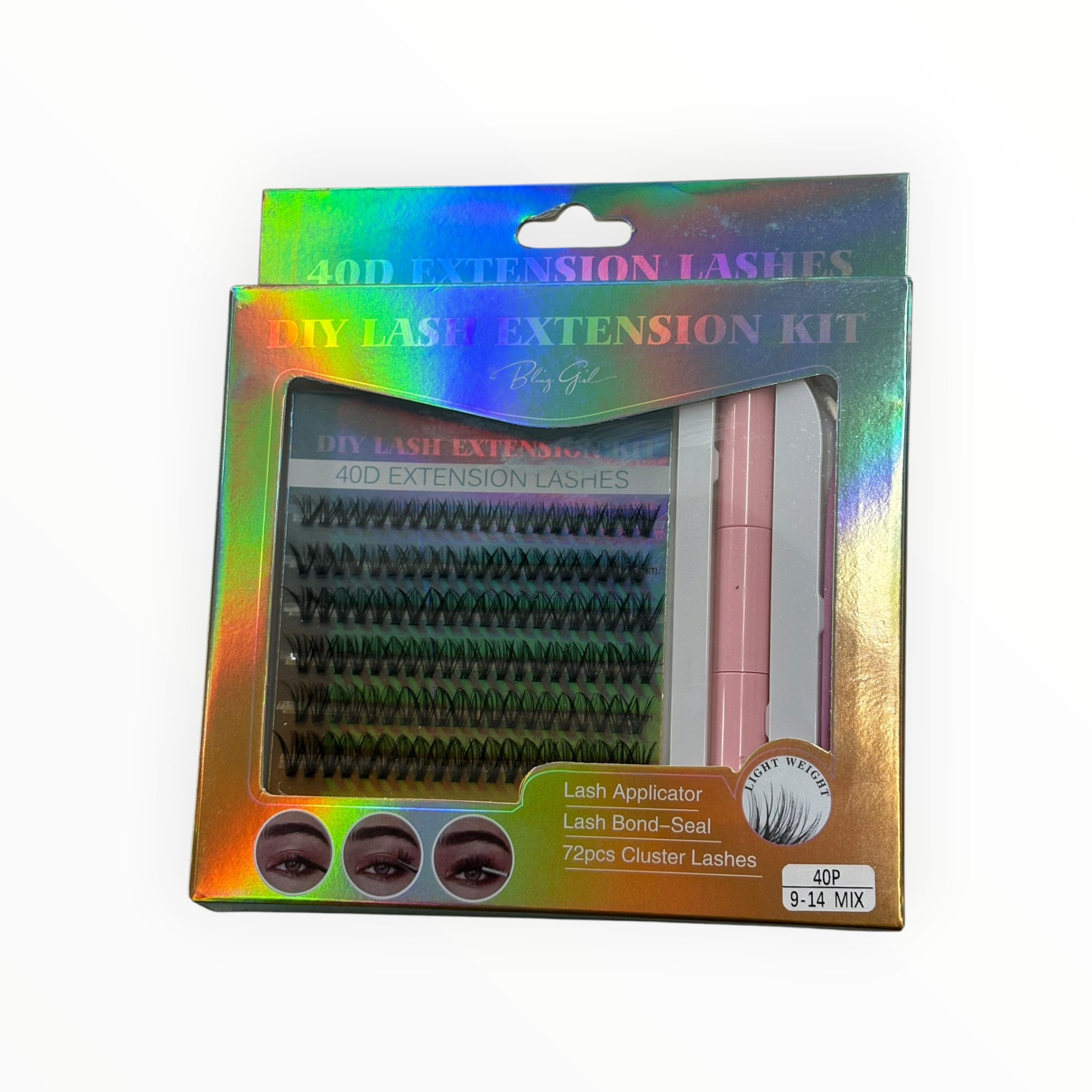 Bling Girl DIY Lash Extension Kit – 40P / 9-14mm Mix