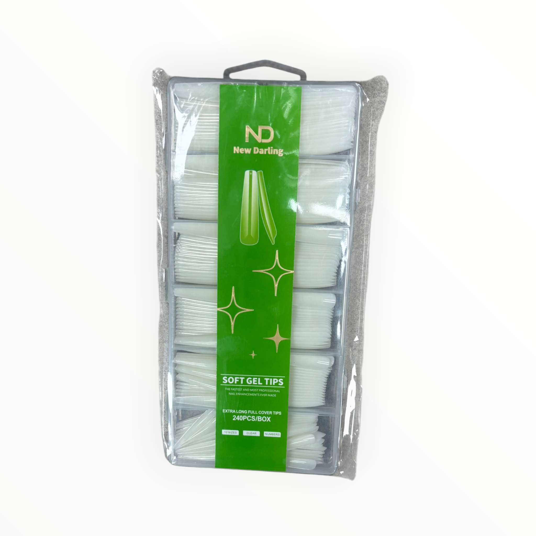 New Darling Soft Gel Tips 240PCS Green Pack