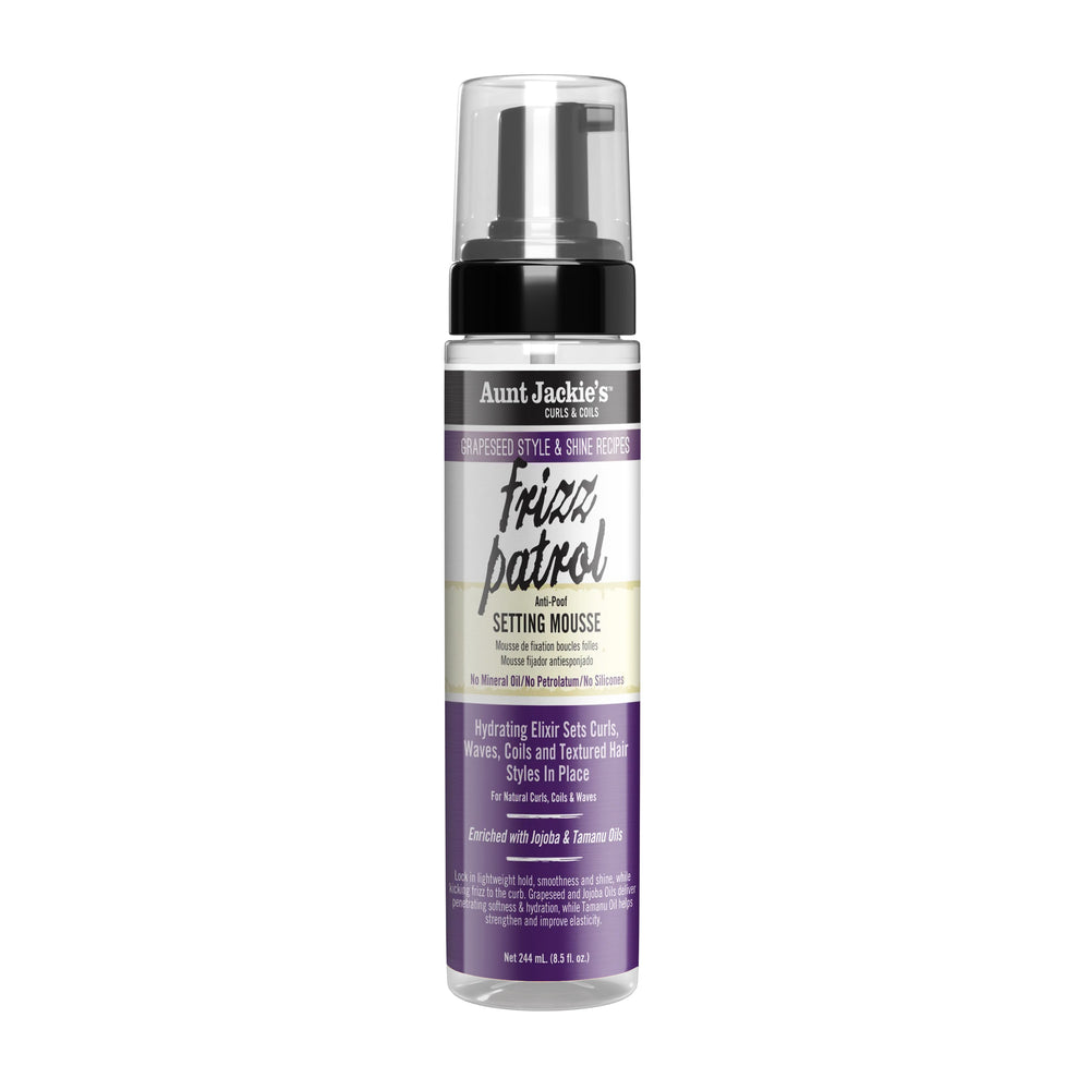 Aunt Jackie's Frizz Patrol Anti-Poof Setting Mousse - 8.5 oz