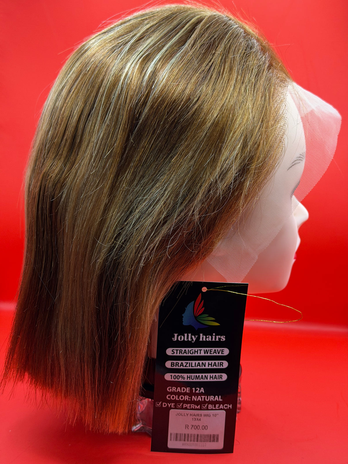 Jolly Hairs ***** 100% Brazilian Women’s Hair 10” #P4/27