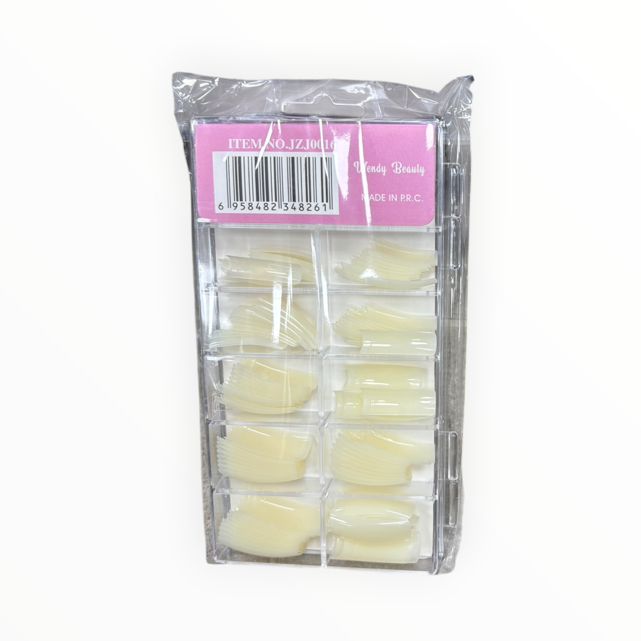 Wendy Beauty Nail Tips 100PCS Natural White Pack 3
