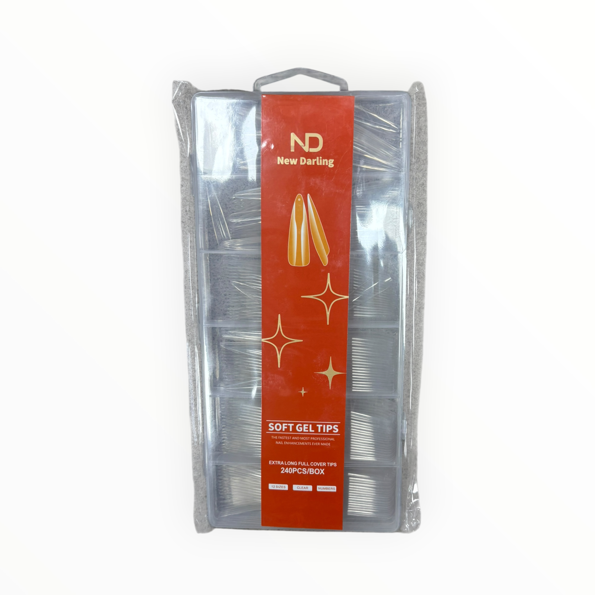 New Darling Soft Gel Tips 240PCS Orange Pack 2