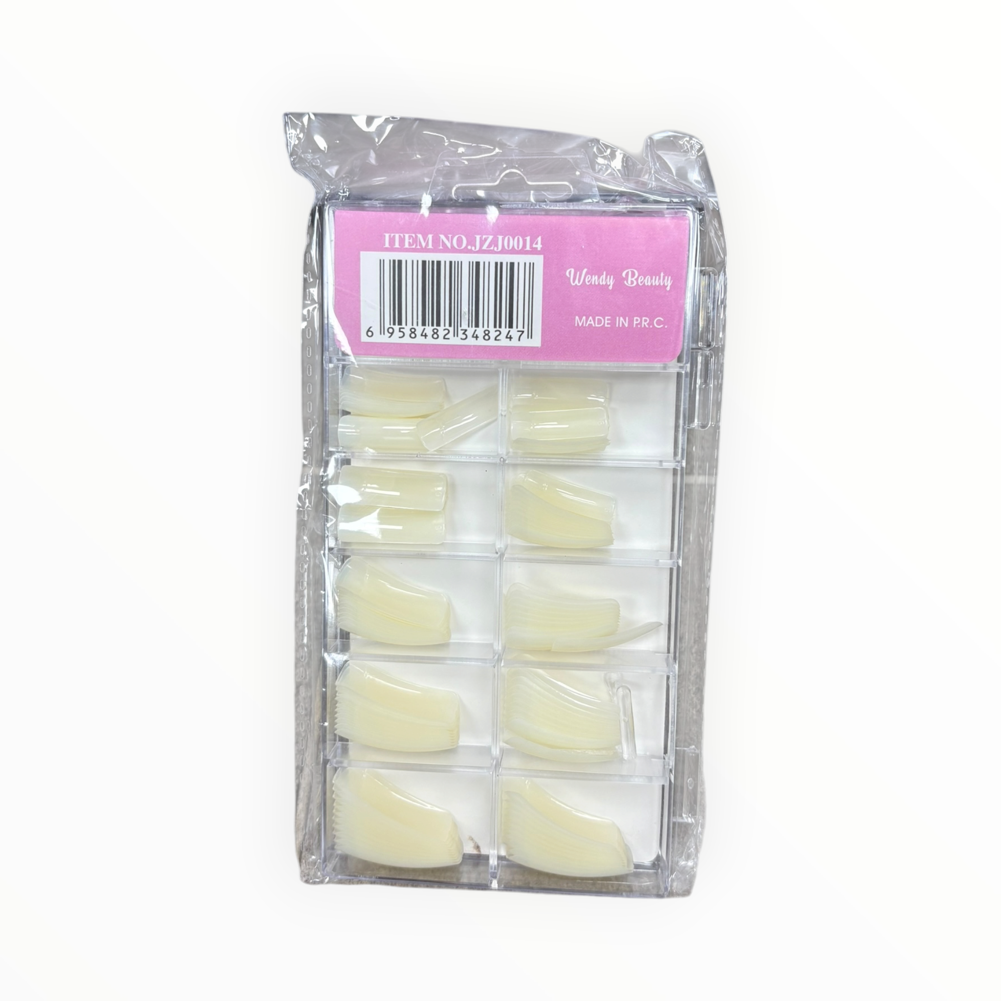 Wendy Beauty Nail Tips 100PCS Natural White Pack 5
