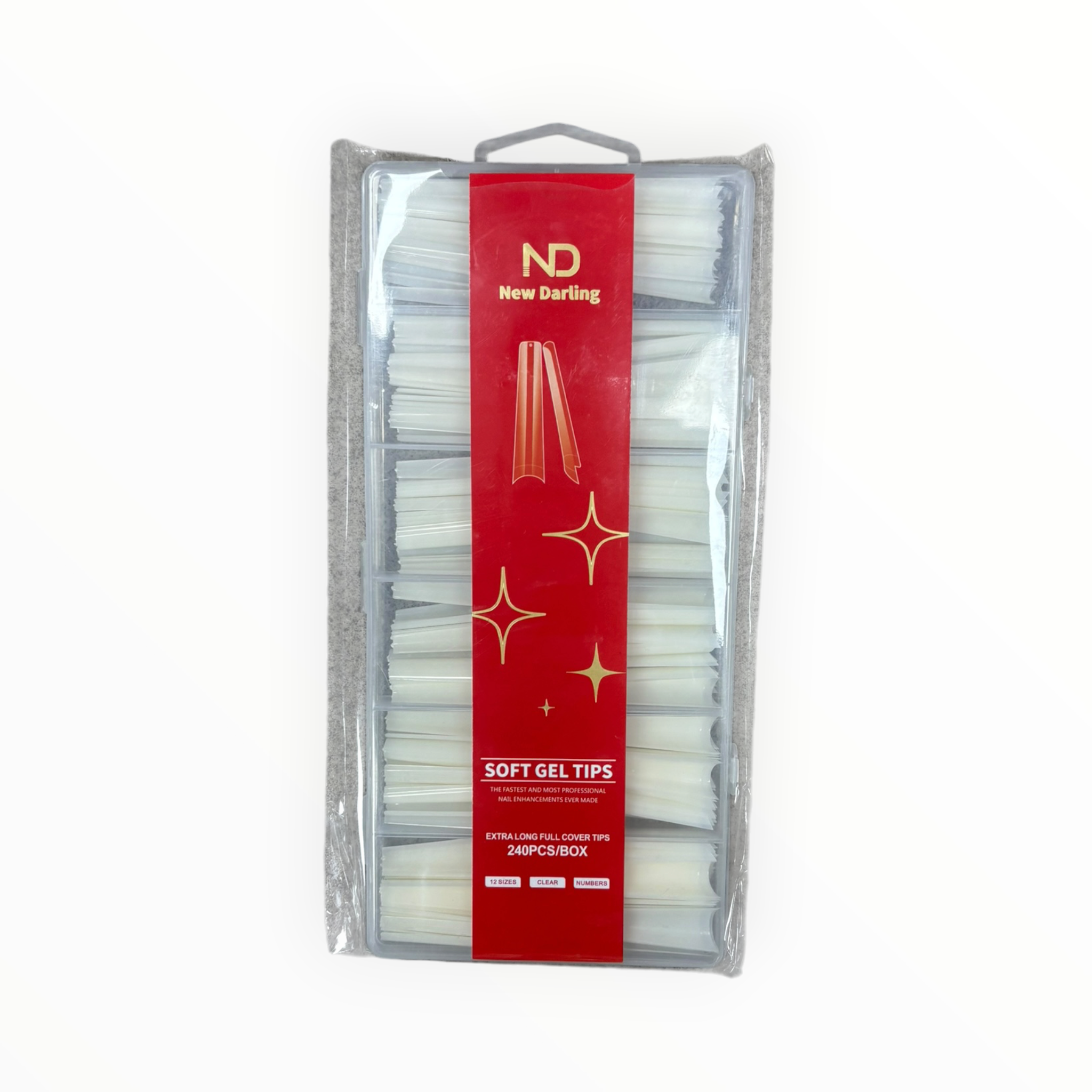 New Darling Soft Gel Tips 240PCS Red Pack 2
