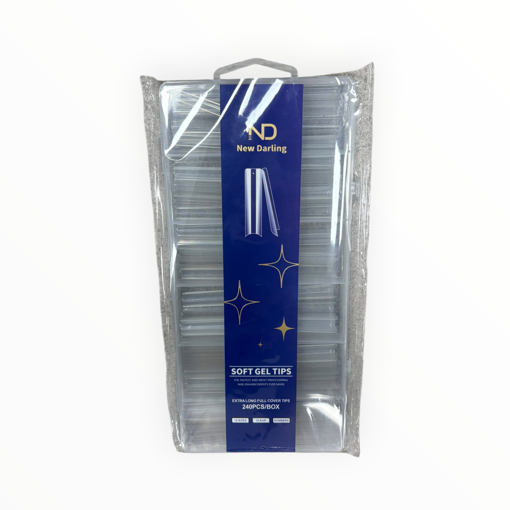 New Darling Soft Gel Tips 240PCS Blue Pack 3