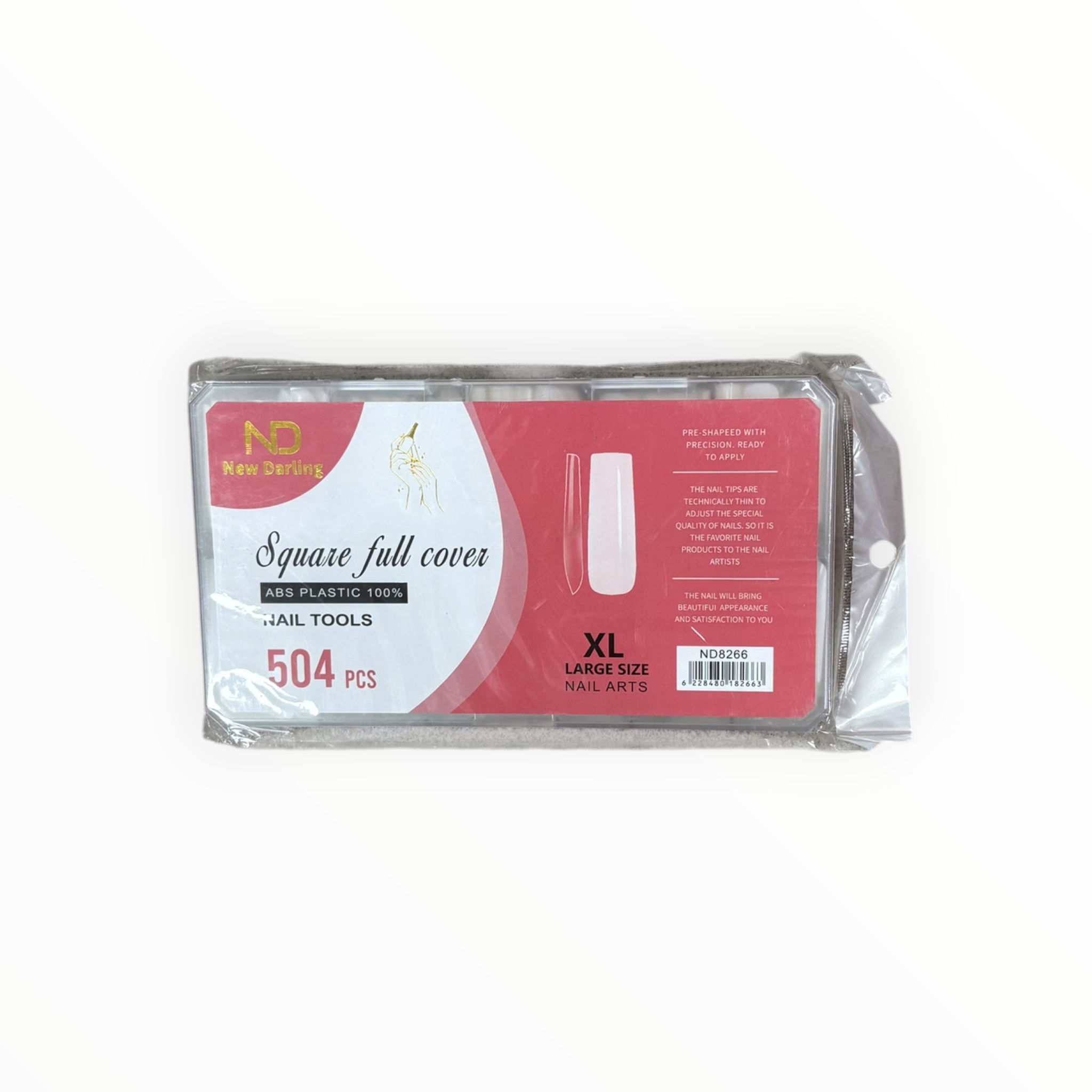 New Darling Square Full Cover Nail Tips XL 504PCS