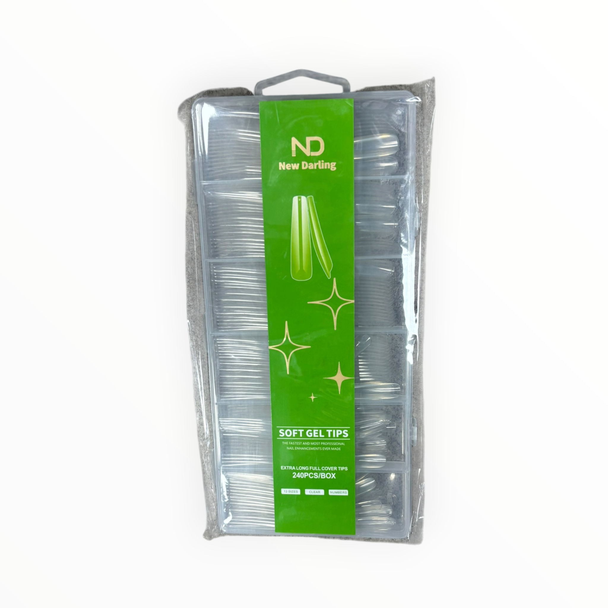New Darling Soft Gel Tips 240PCS Green Pack 2