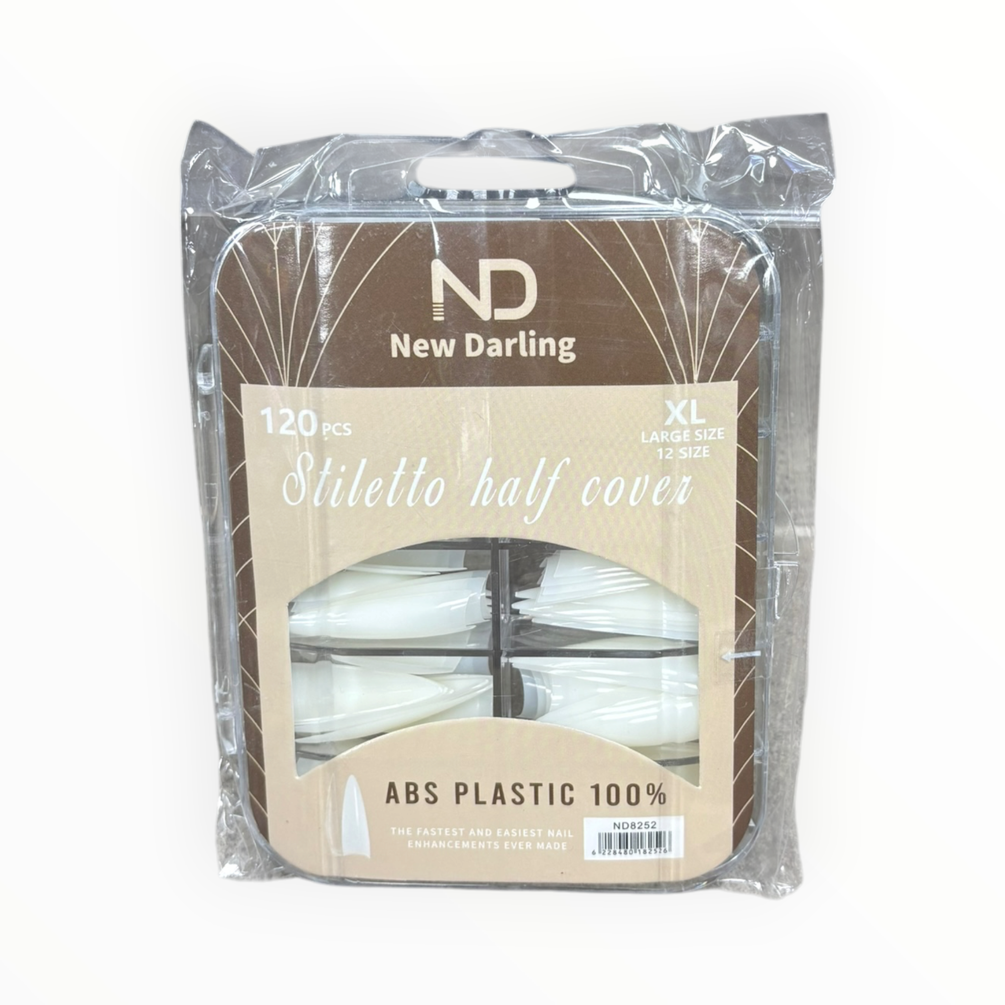 New Darling Stiletto Half Cover Nail Tips XL 120PCS