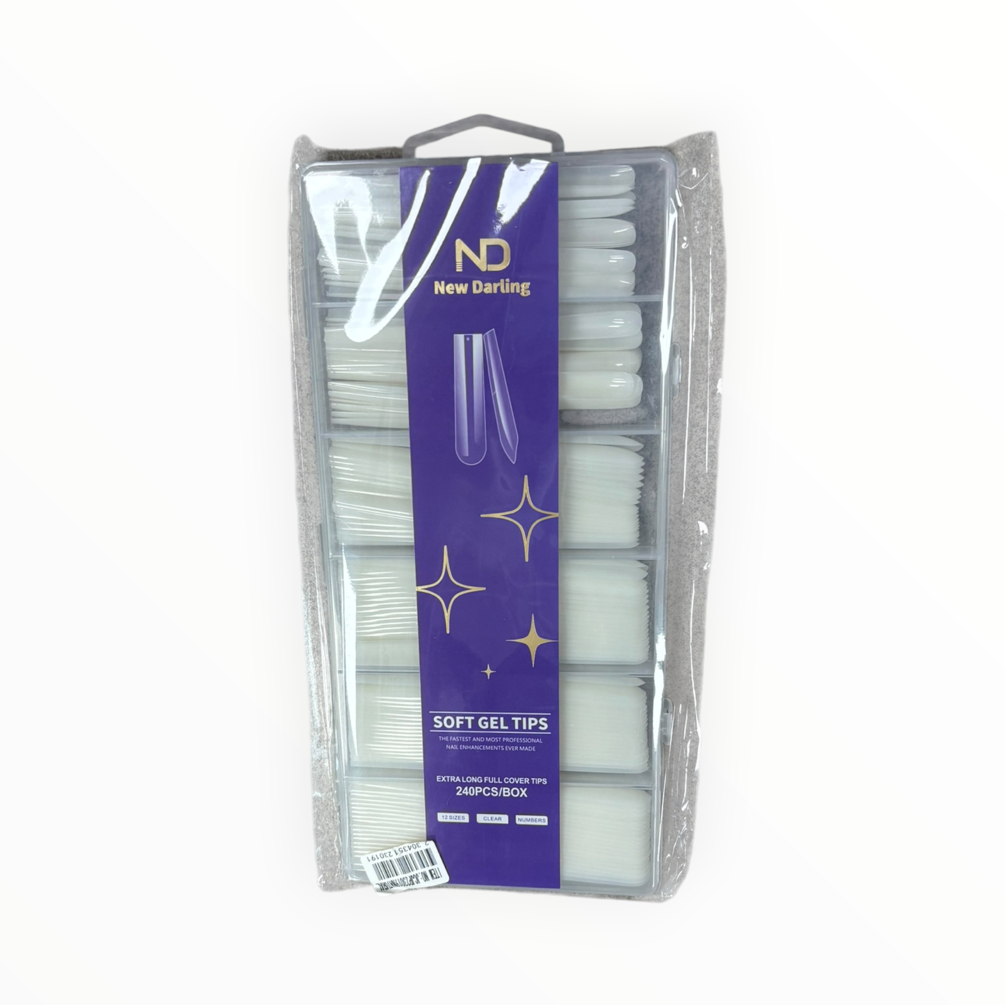 New Darling Soft Gel Tips 240PCS Purple Pack 2