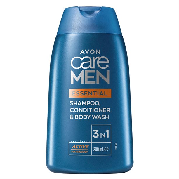 Avon Care Men Essential Shampoo, Conditioner & Body Wash 200ml