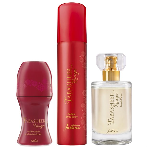 Tabasheer Rouge Roll-On Deodorant, Parfum Body Spray & Eau de Parfum 30ml