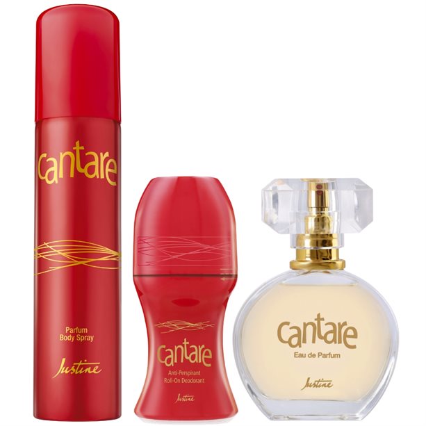 Cantare Parfum Body Spray, Roll-On Deodorant & Eau de Parfum 50ml